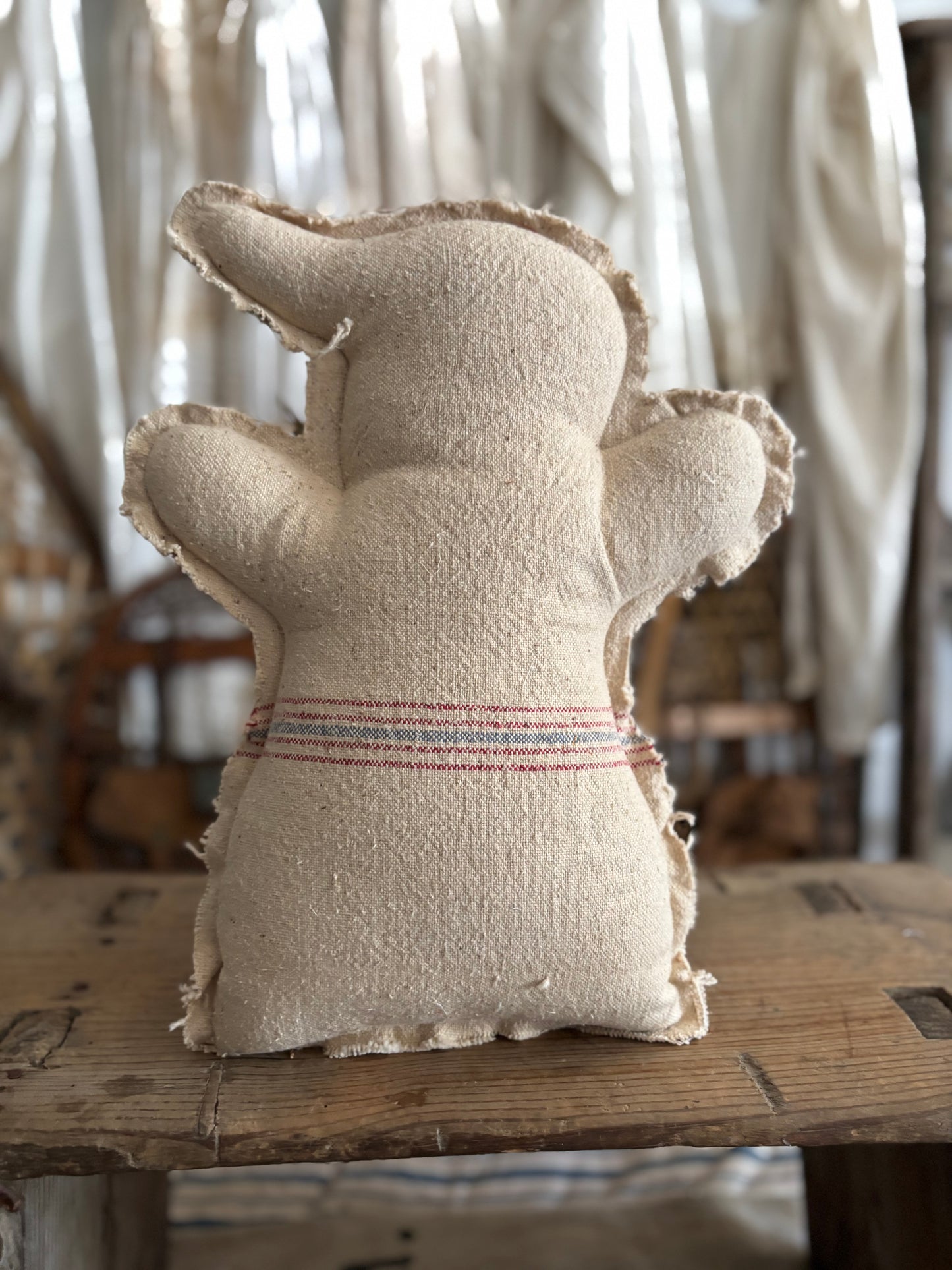 Antique quilt ghost pillow