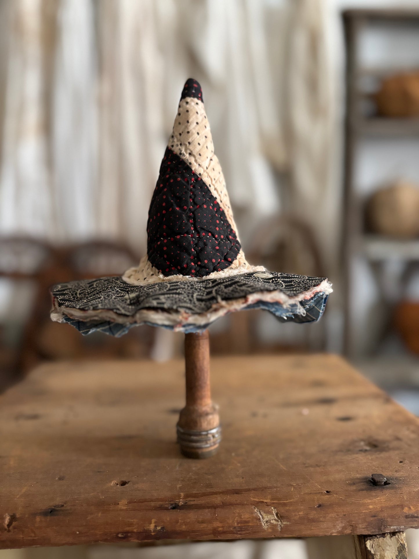 Mini witch hat on spool