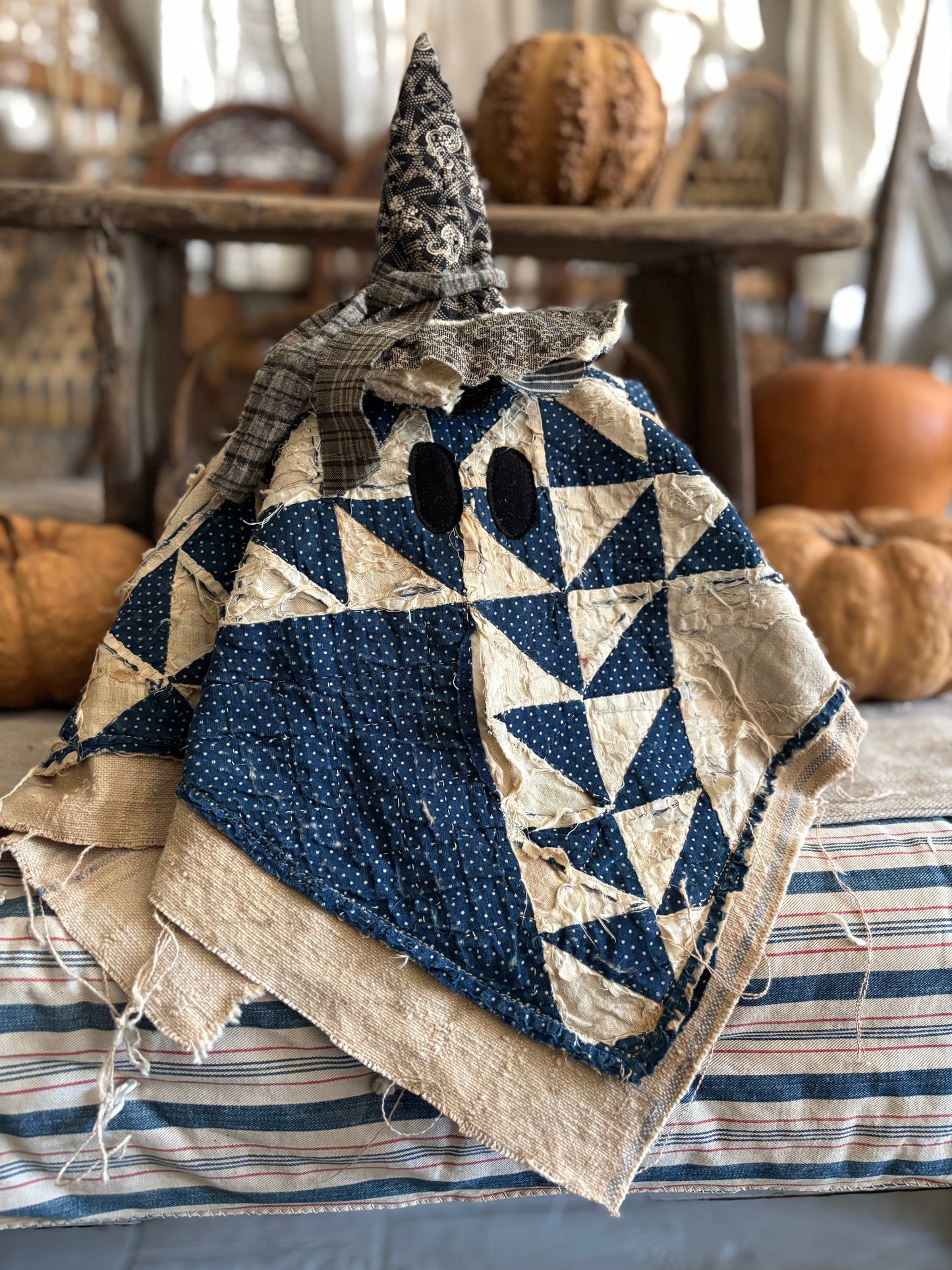 Antique quilt ghost WITH hat
