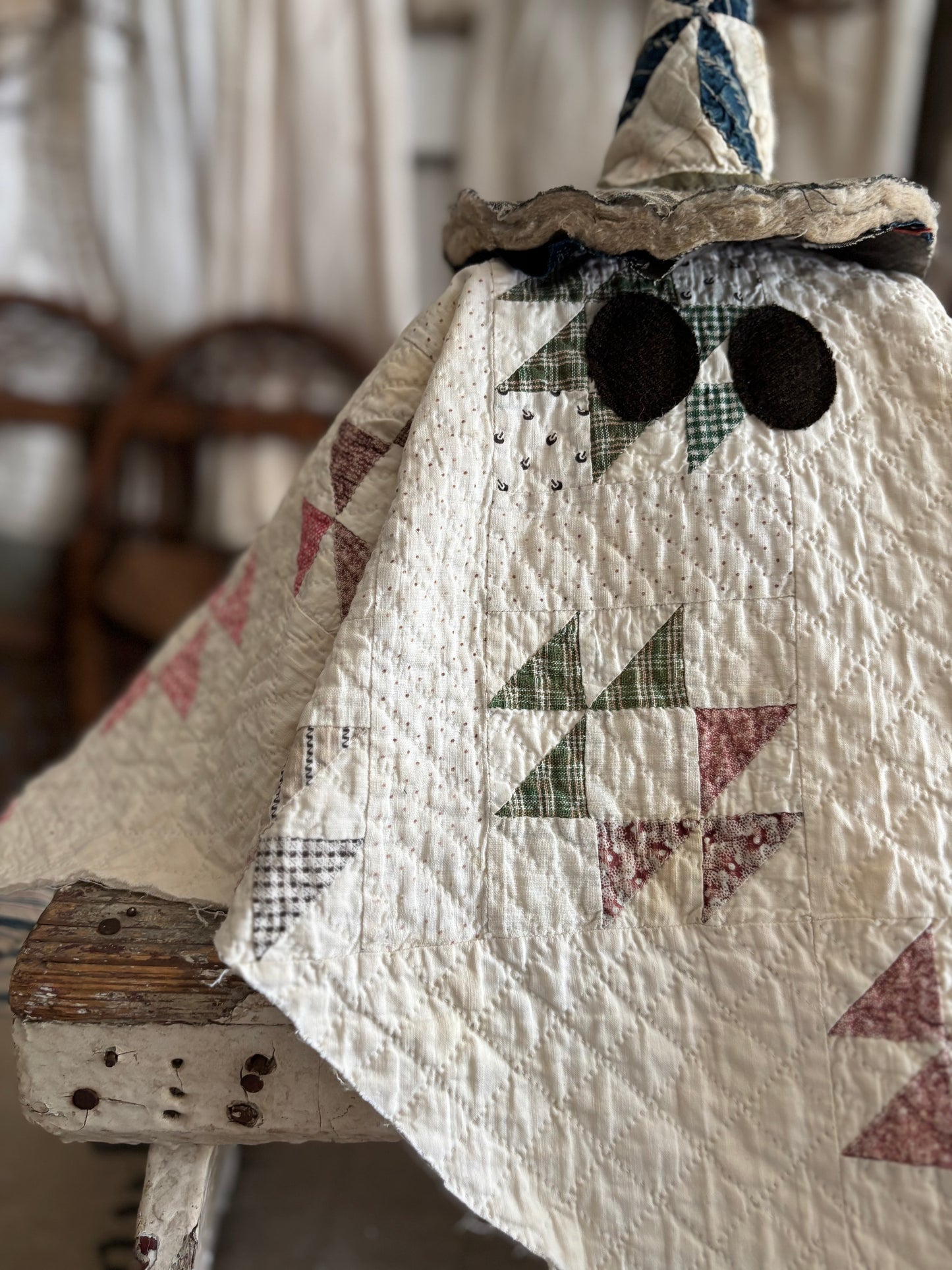 Antique quilt ghost WITH hat