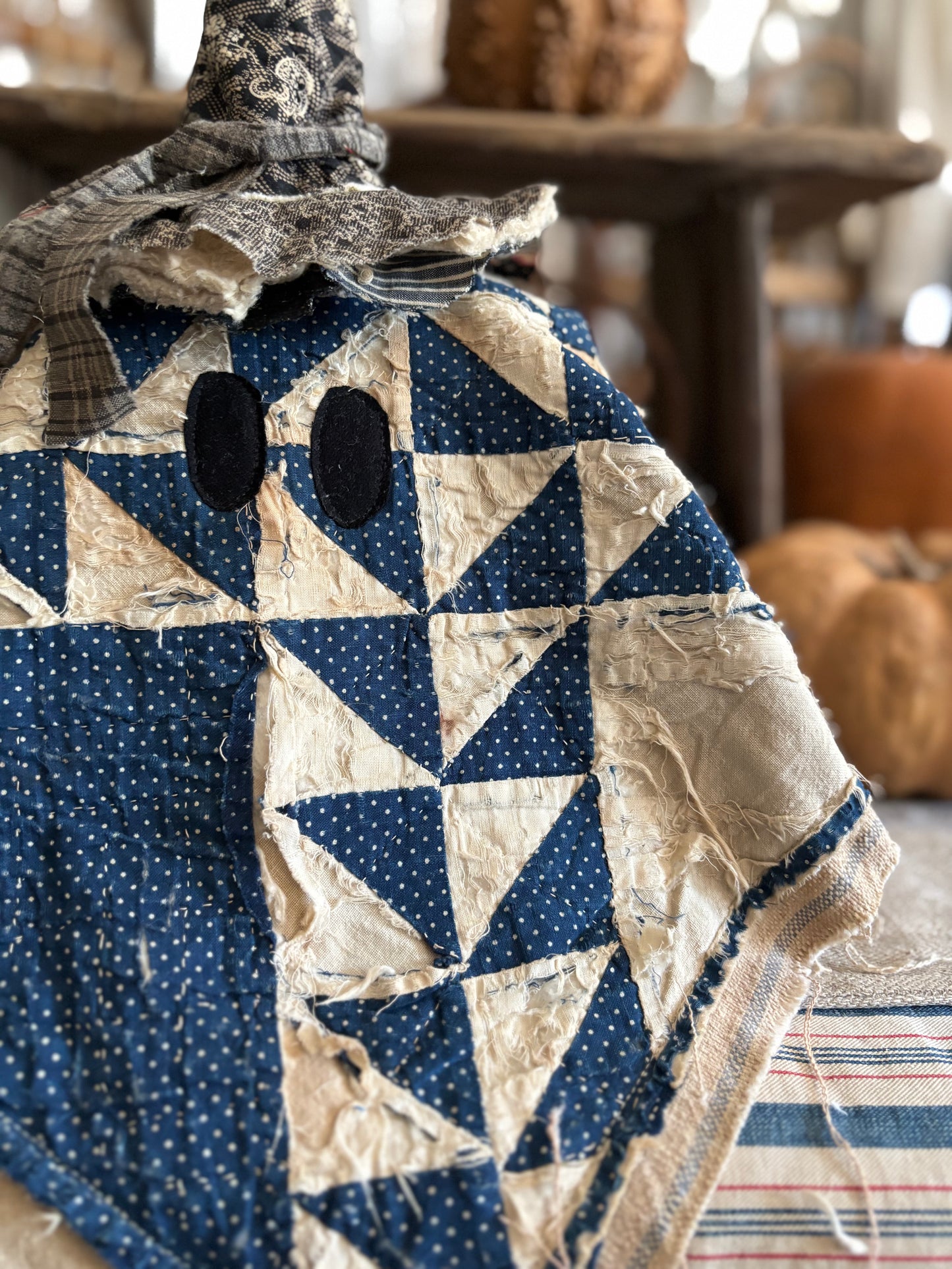 Antique quilt ghost WITH hat
