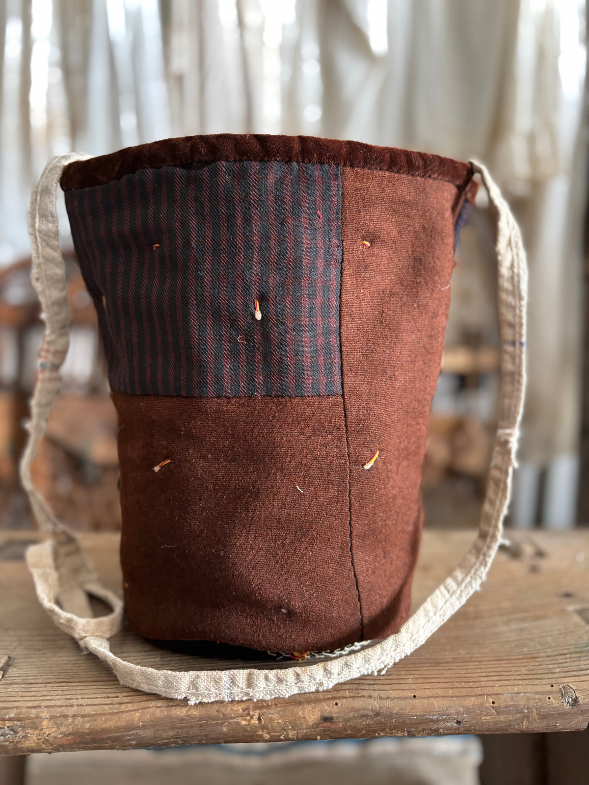 Antique quilt snowman bucket crossbody bag – The Halsey Homestead