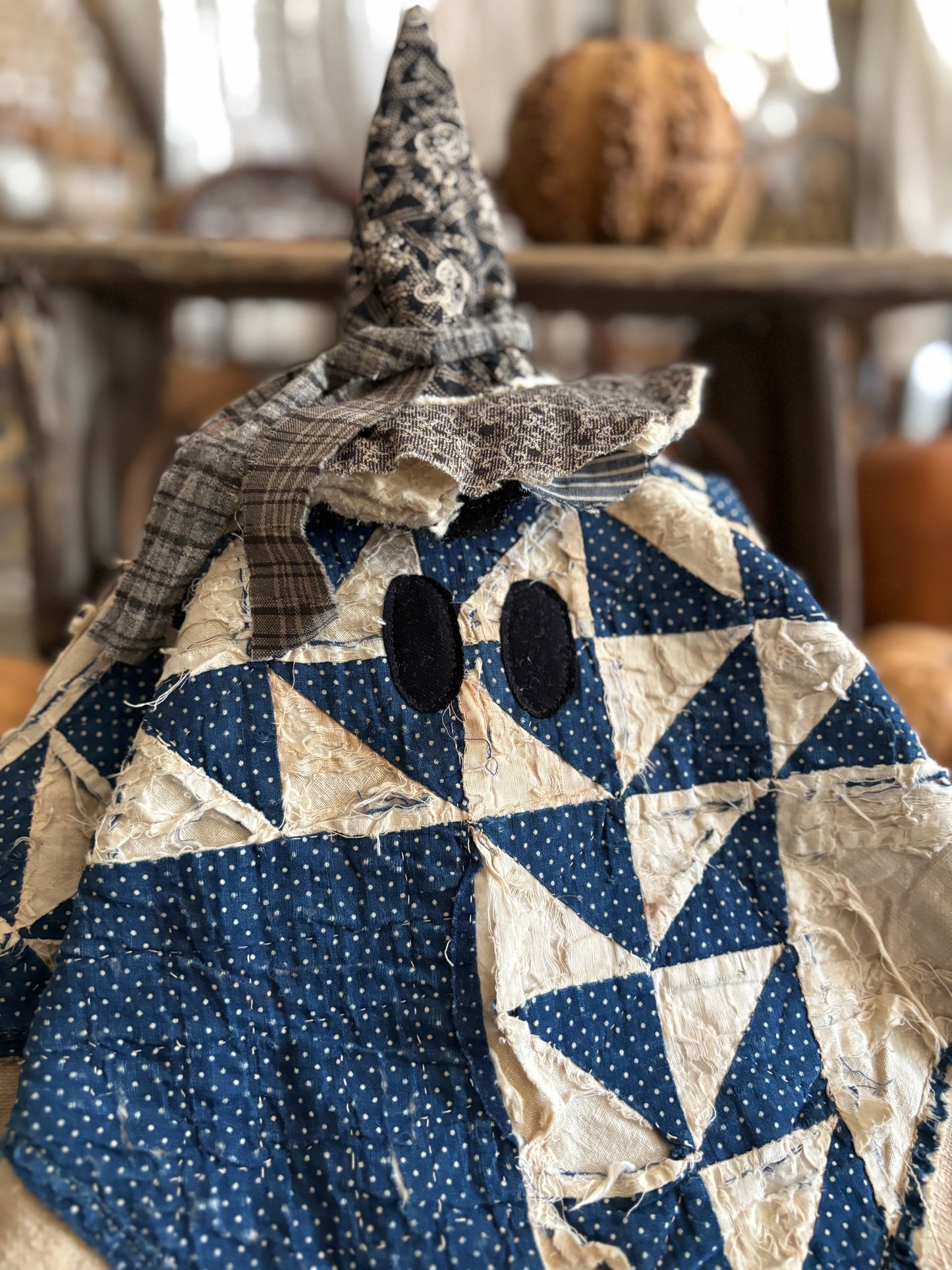 Antique quilt ghost WITH hat