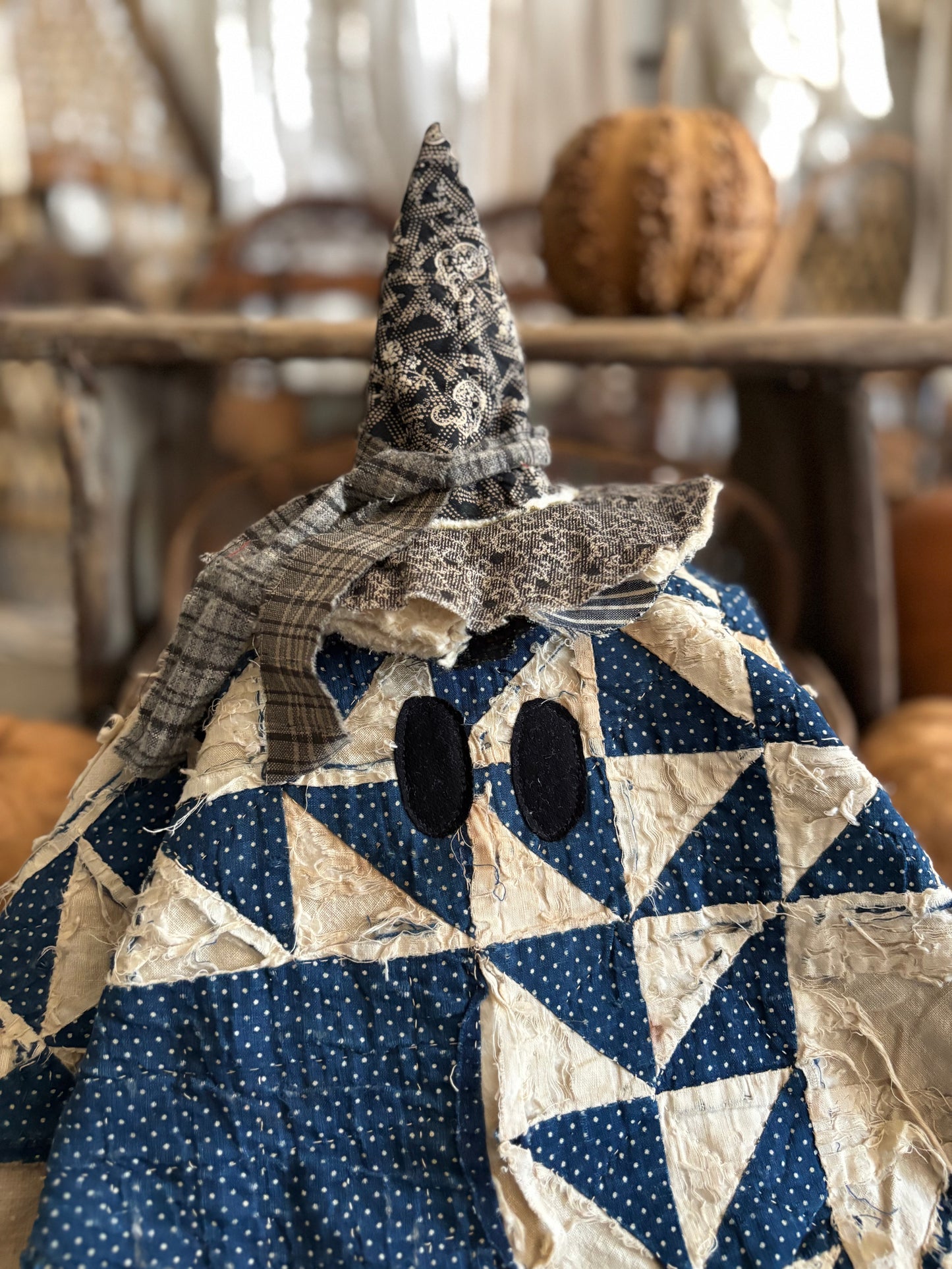 Antique quilt ghost WITH hat