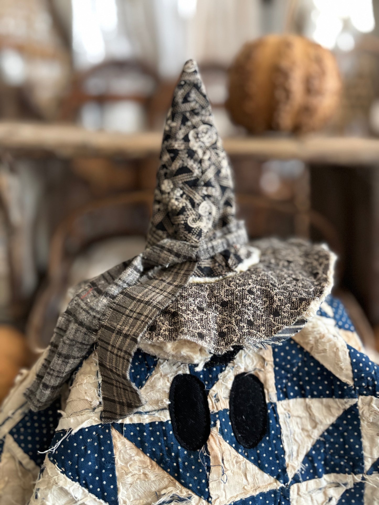 Antique quilt ghost WITH hat