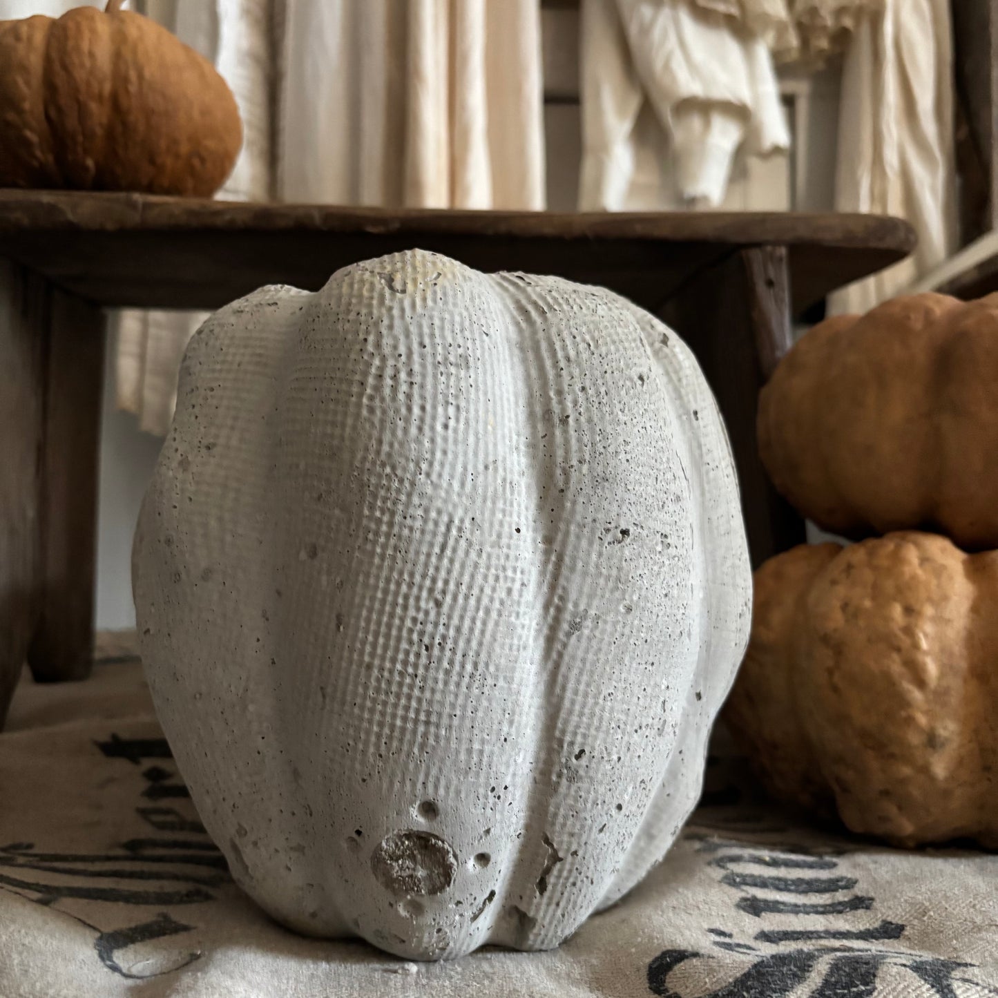 Handmade Concrete skeleton head (hat sold separately)